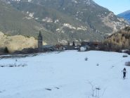 Partenza da Chateau Beaulard 1400m , pochissima neve