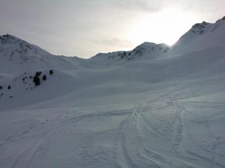 il manto nevoso nella parte centrale