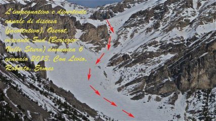 in discesa nel canale