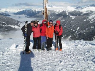 foto di gruppo in vetta
