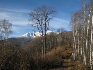 Quinzeine, Verzel e Cima Bossola, viste dalla dorsale di salita
