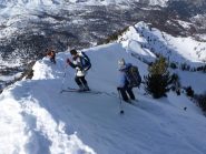 Discesa sulla cresta