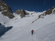 giunti in vista dell Colle Enchiausa, si intravede a destra il percorso di salita