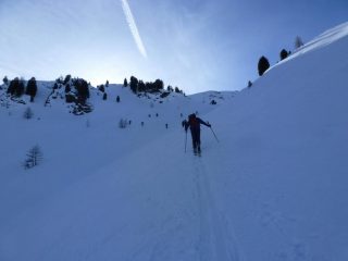 Verso il vallone sotto la cresta della Dormilleuse