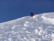 Beppe che scende dalla punta