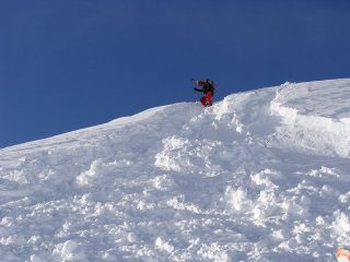 Beppe che scende dalla punta