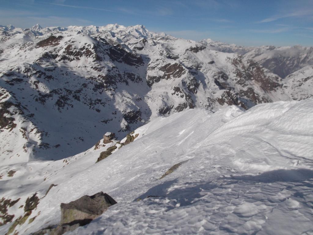 discesa dalla cresta nord