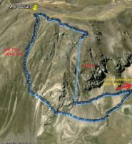 Traccia della salita e della discesa