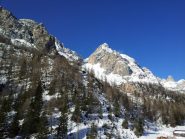 il canalone di salita visto dalla grava