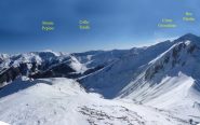 La Cima Giosolette ed il pendio di discesa