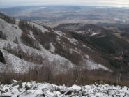 Sguardo sulla pianura, dalla dorsale di salita