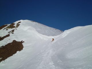 Cornice sulla cresta prima della cima