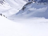 in lontananza le tracce di salita