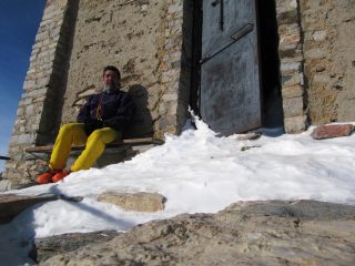 ma ... finalmente in vetta (senza vento, con tanto sole e un panorama galattico)