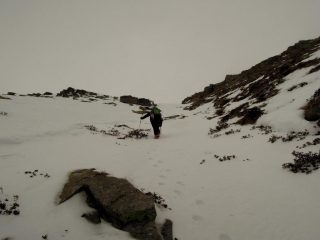 Salita nel canalone