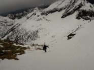 Salita nel canalone, vista da sopra