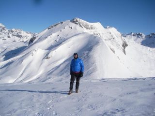 La via di salita del Corbenas visto dal Sangiatto