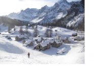 Il pittoresco villaggio di Crampiolo meta di passaggio x il rientro al Devero..