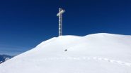 la grande croce posta sulla Cima Sud della Quinzeina (26-1-2013)