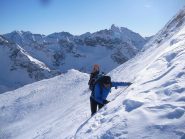 ultimo pendio sulla cornice per arrivare sul M Sangiatto