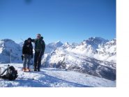 Con Ale in vetta..alla sua dx il M.Leone e ancora piu' a dx l'Helsenhorn