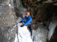 Verso il crux del quarto tiro...