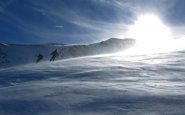 Qualche raffica di vento durante la discesa