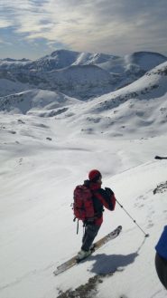 all'inizio della discesa