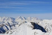 Zoom da dx su: Fletschorn, Lagginhorn, Weissmies, Nadelhorn, Dom, Taschorn