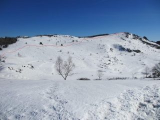 Dal colle via salita