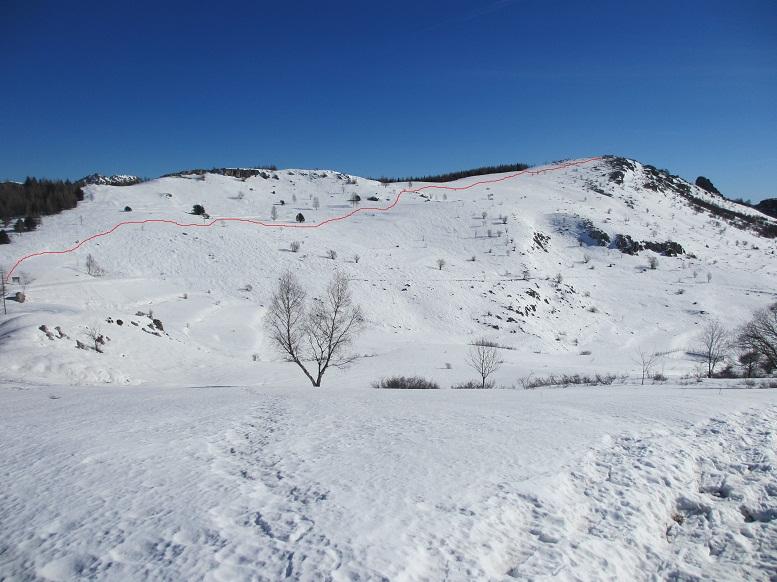 Dal colle via salita