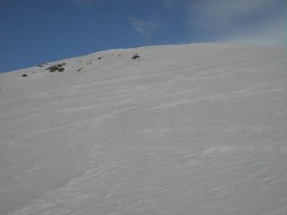 Tratto sommitale ripido. 