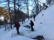 La stradina per il rif Merveilles