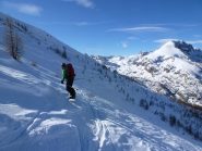 Verso la dorsale di discesa