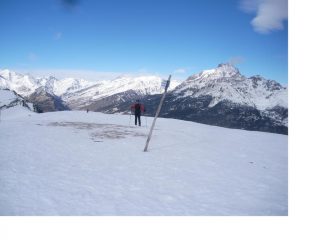 Larrivo sul Cugn di Goria..a dx il Monviso.