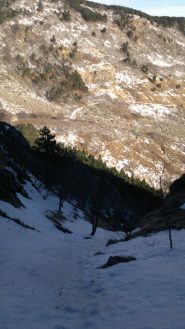 canale nord, a metà salita