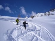 in discesa,neve stupenda...