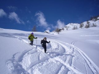 in discesa,neve stupenda...