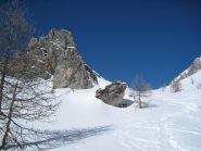 imbocco del Vallonetto (a destra del masso e del monte Soubeyran)