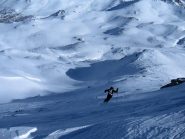 Marco nei primi metri di discesa.