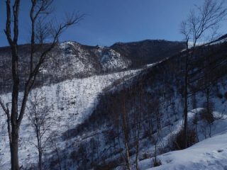 al centro, la strada che si sviluppa lungo la gorgia. A dx in lato, la Celletta.