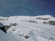 La vetta dal traverso poco sopra il rifugio Scavarda