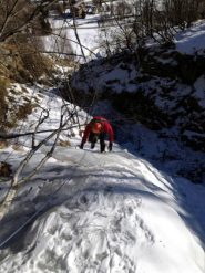 Eugenio in uscita dal secondo muretto