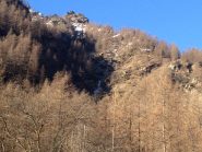 Il salto del 4° tiro visibile dal parcheggio