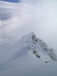 la cresta finale dalla vetta
