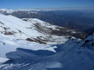 Dal colle l'itinerario