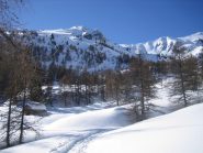 la cappella di Séyères e la parte alta del percorso