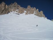 neve sciabile nella parte bassa del conoide 
