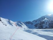 Tracciato rosso salita e nero discesa