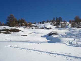lungo l'itinerario di salita